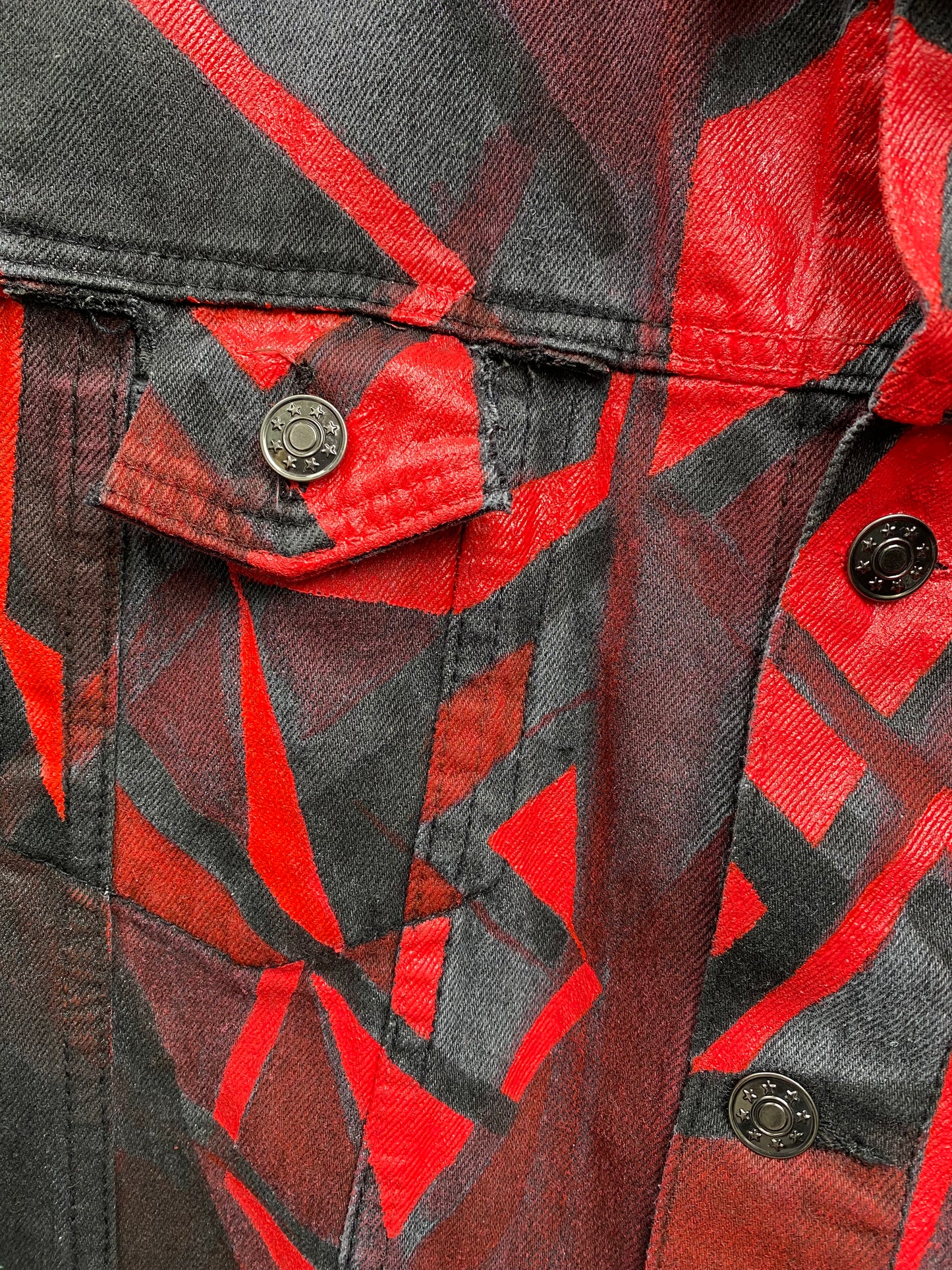 Jeansjacke | red snake - unikat