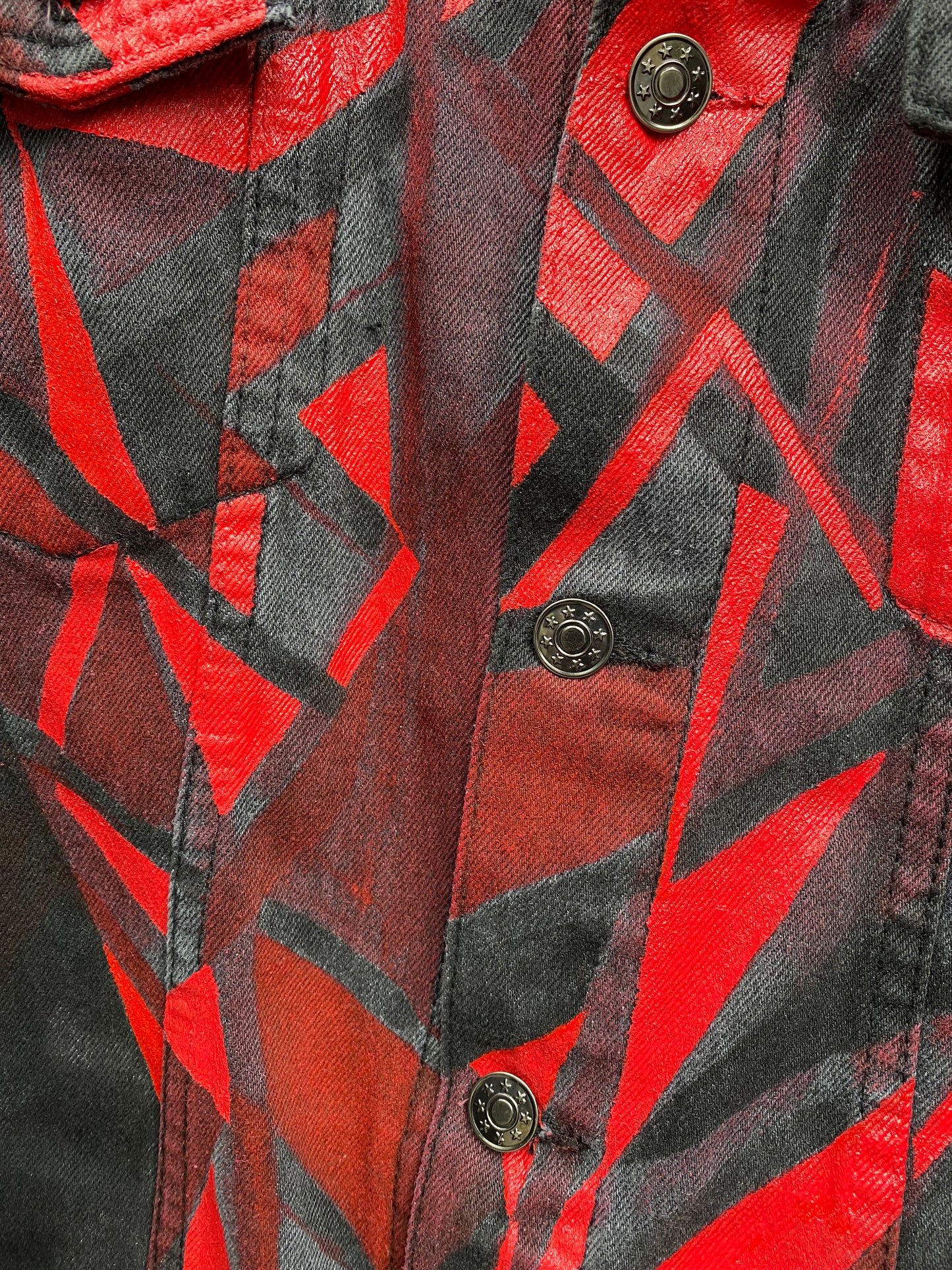 Jeansjacke | red snake - unikat