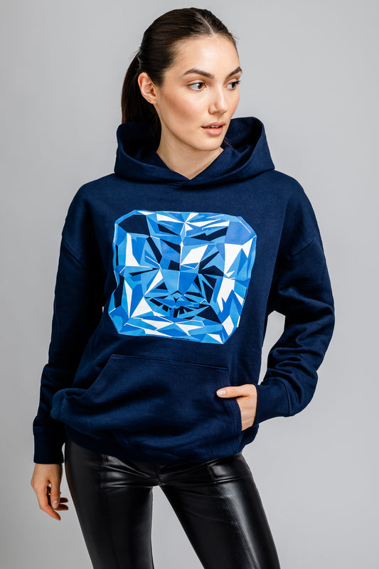oversized hoodie | blue diamond - organic cotton