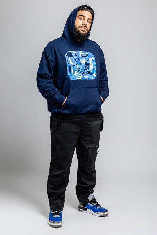 oversized hoodie | blue diamond - organic cotton
