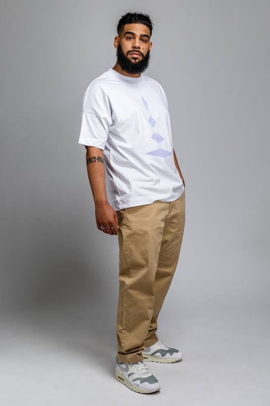 oversized shirt | lips - organic cotton - white