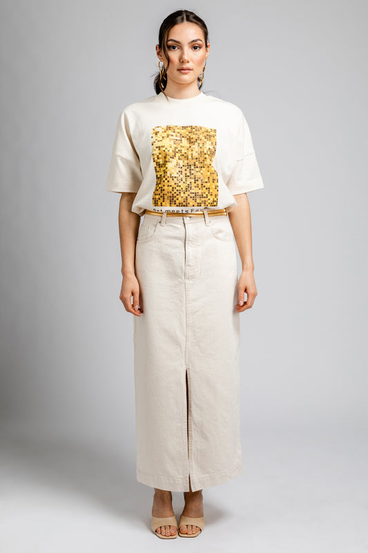 oversized shirt | limited edition - Art meets Fashion 2 - organic cotton - beige