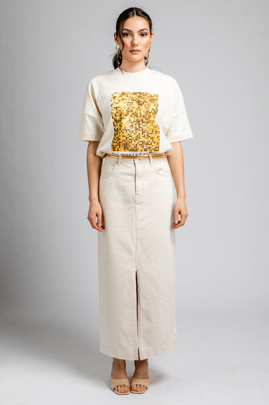 oversized shirt | limited edition - Art meets Fashion 2 - organic cotton - beige