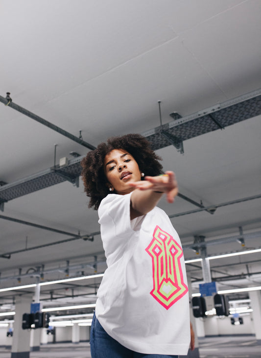 oversized shirt | third eye - organic cotton - white