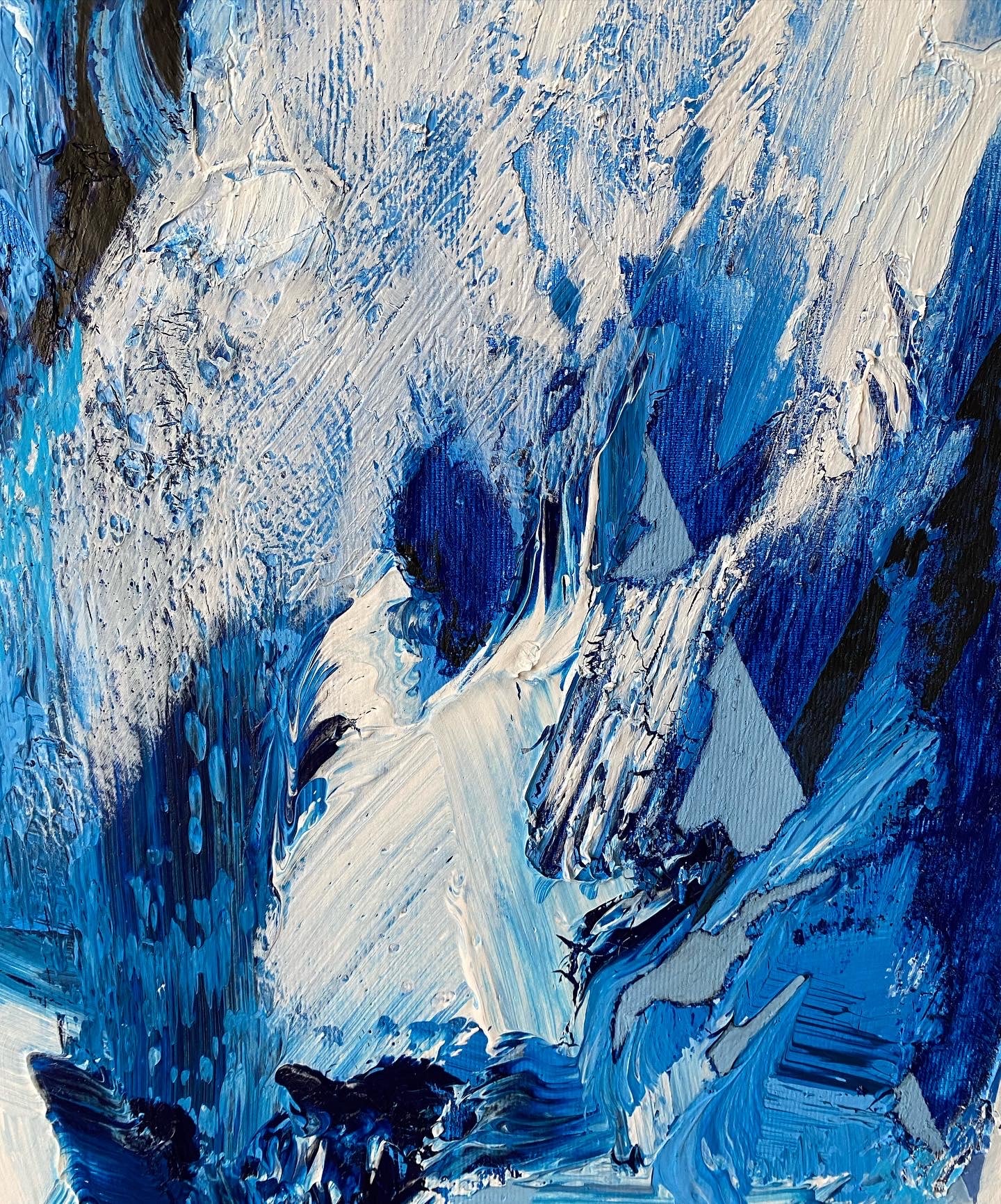 abstract mountain / glitch - painting