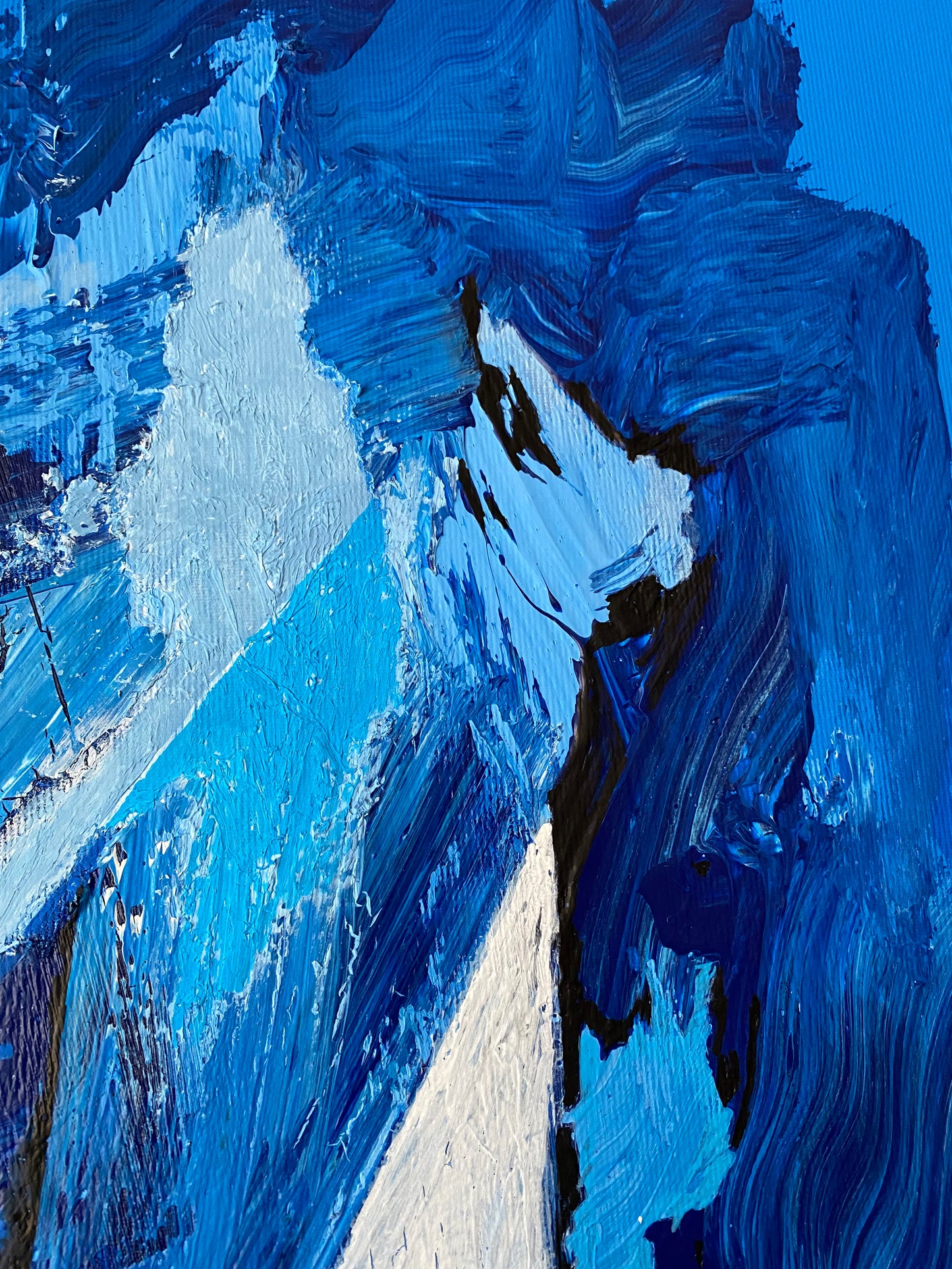 abstract mountain / glitch - painting