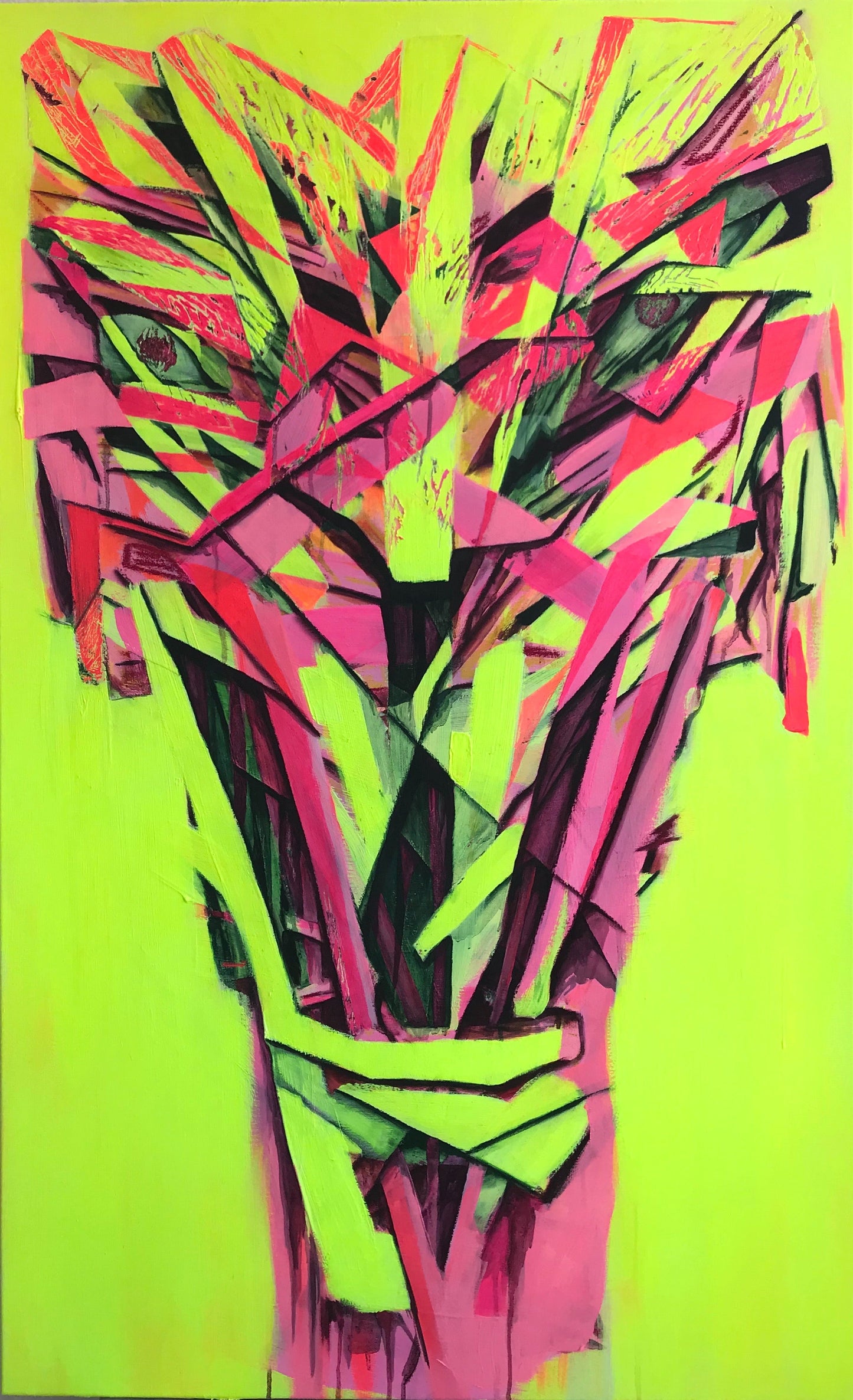 Neon face 3 - painting