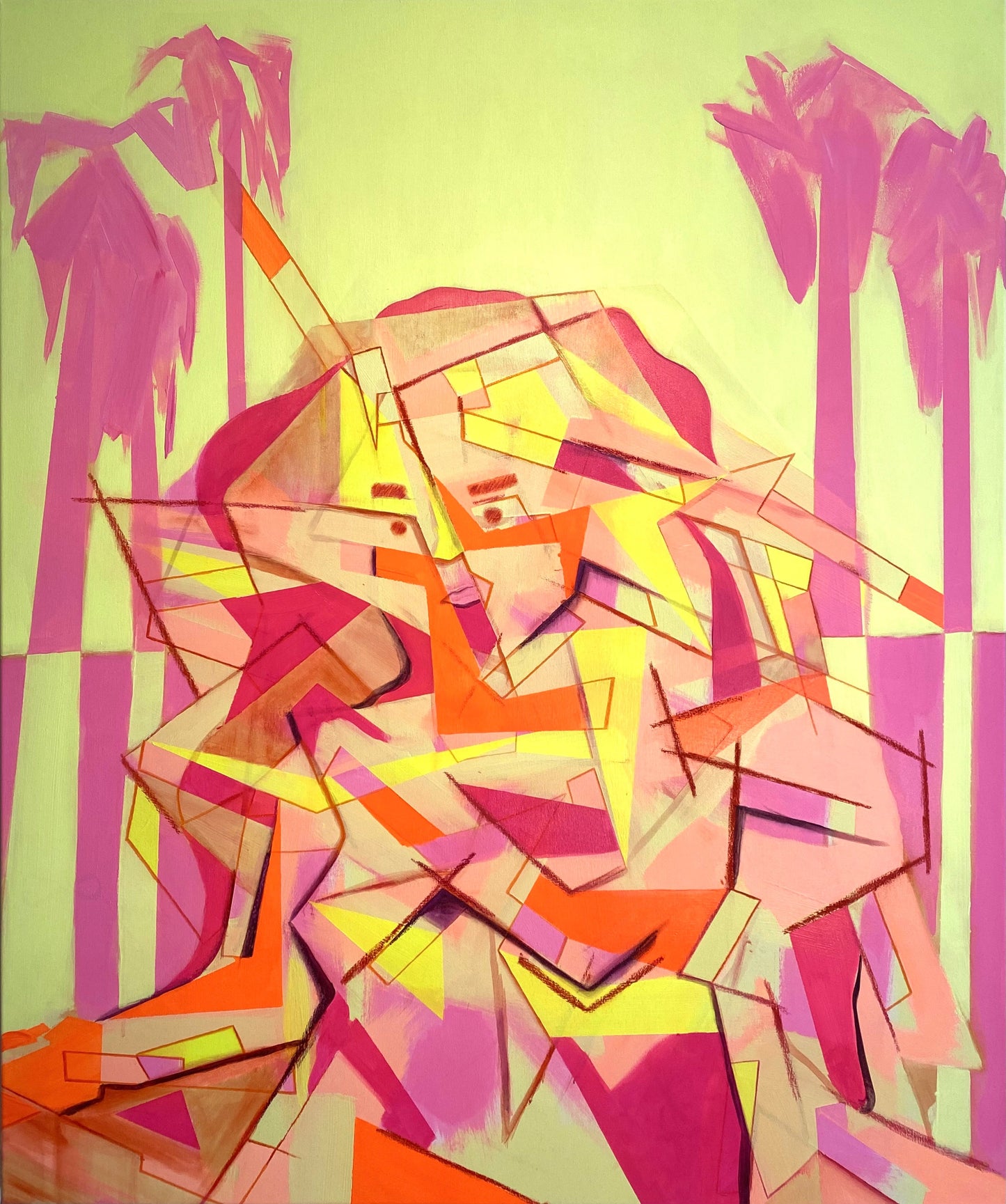 Neon Woman - painting