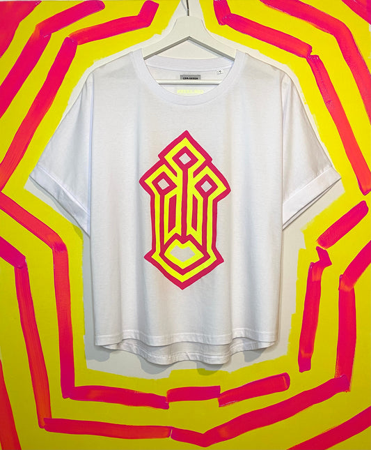 oversized lady shirt | third eye - organic cotton - weiß