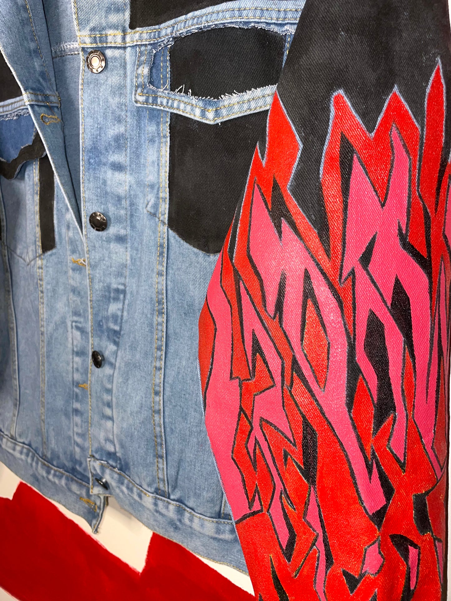 Jeansjacke | fire - unikat