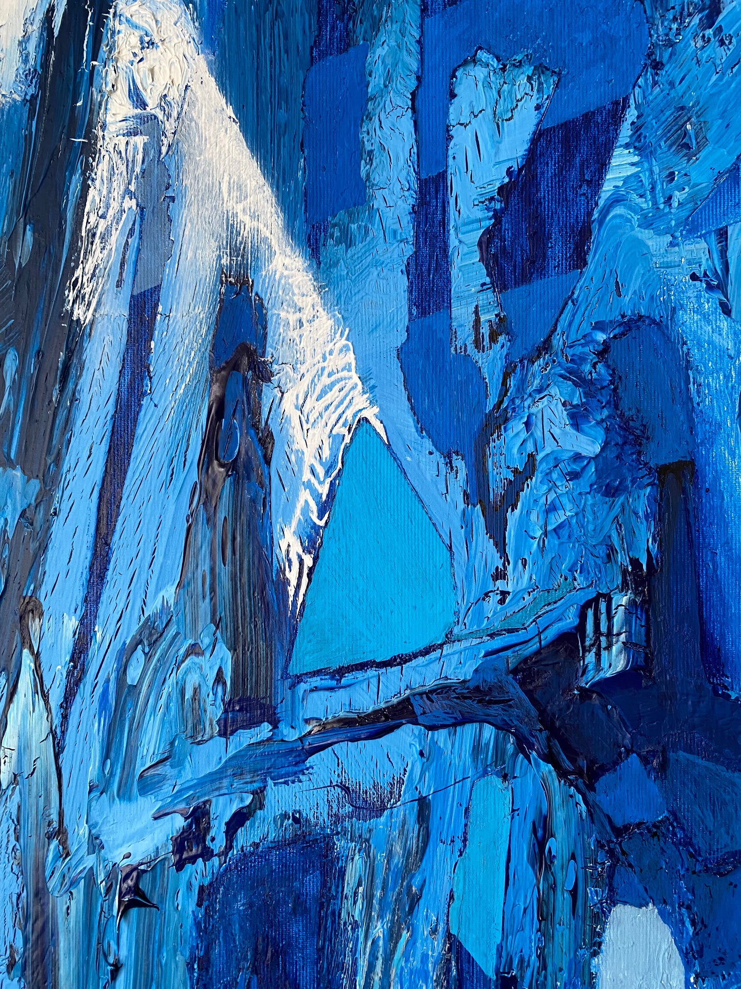abstract mountain / glitch - painting