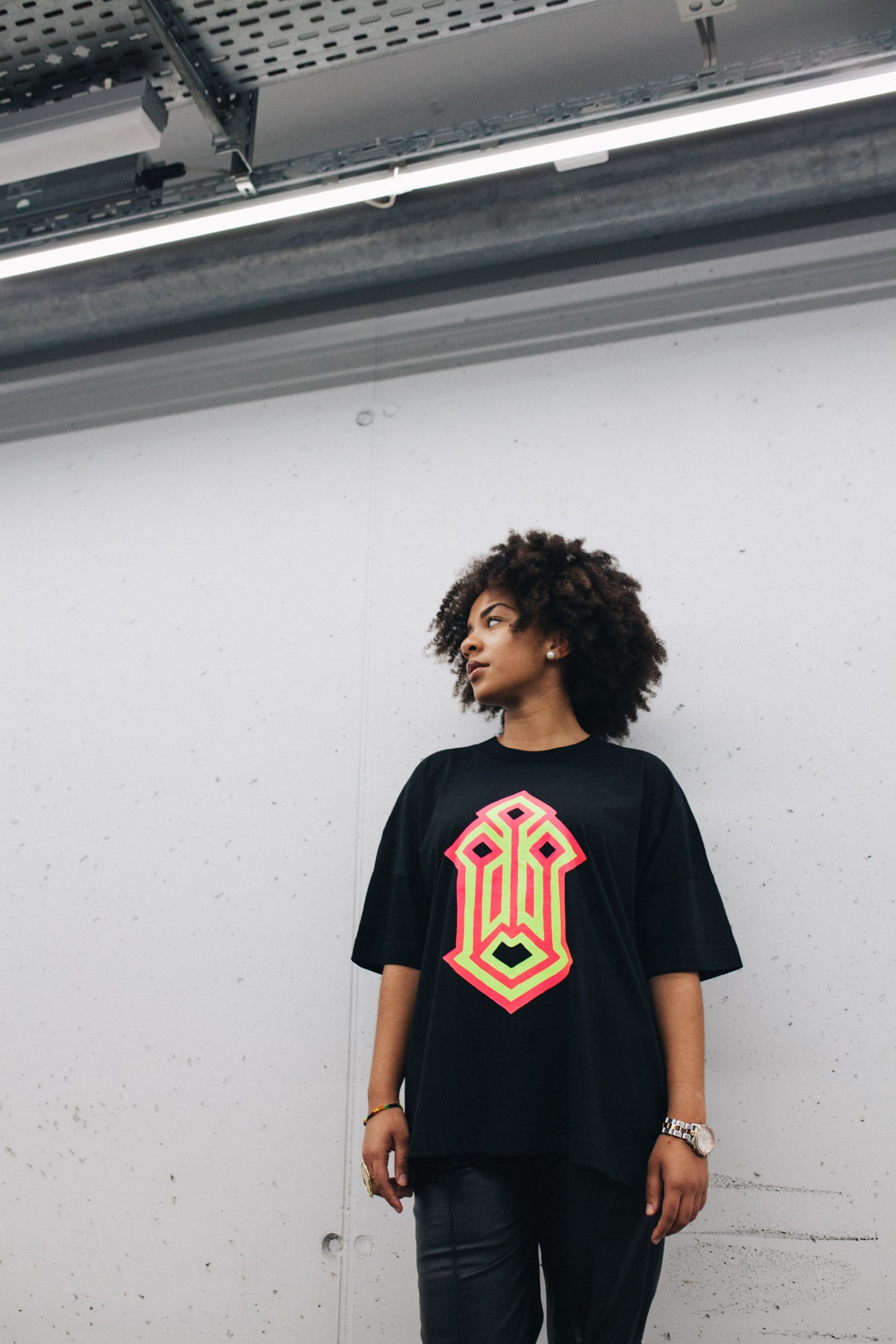 oversized shirt | third eye - organic cotton - schwarz