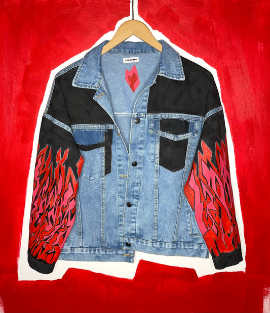 Jeansjacke | fire - unikat