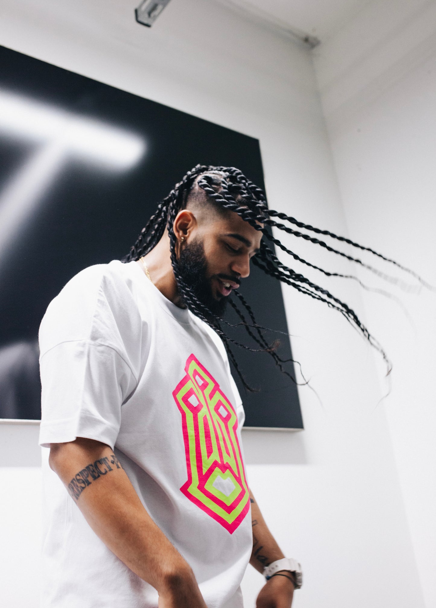 oversized shirt | third eye - organic cotton - white