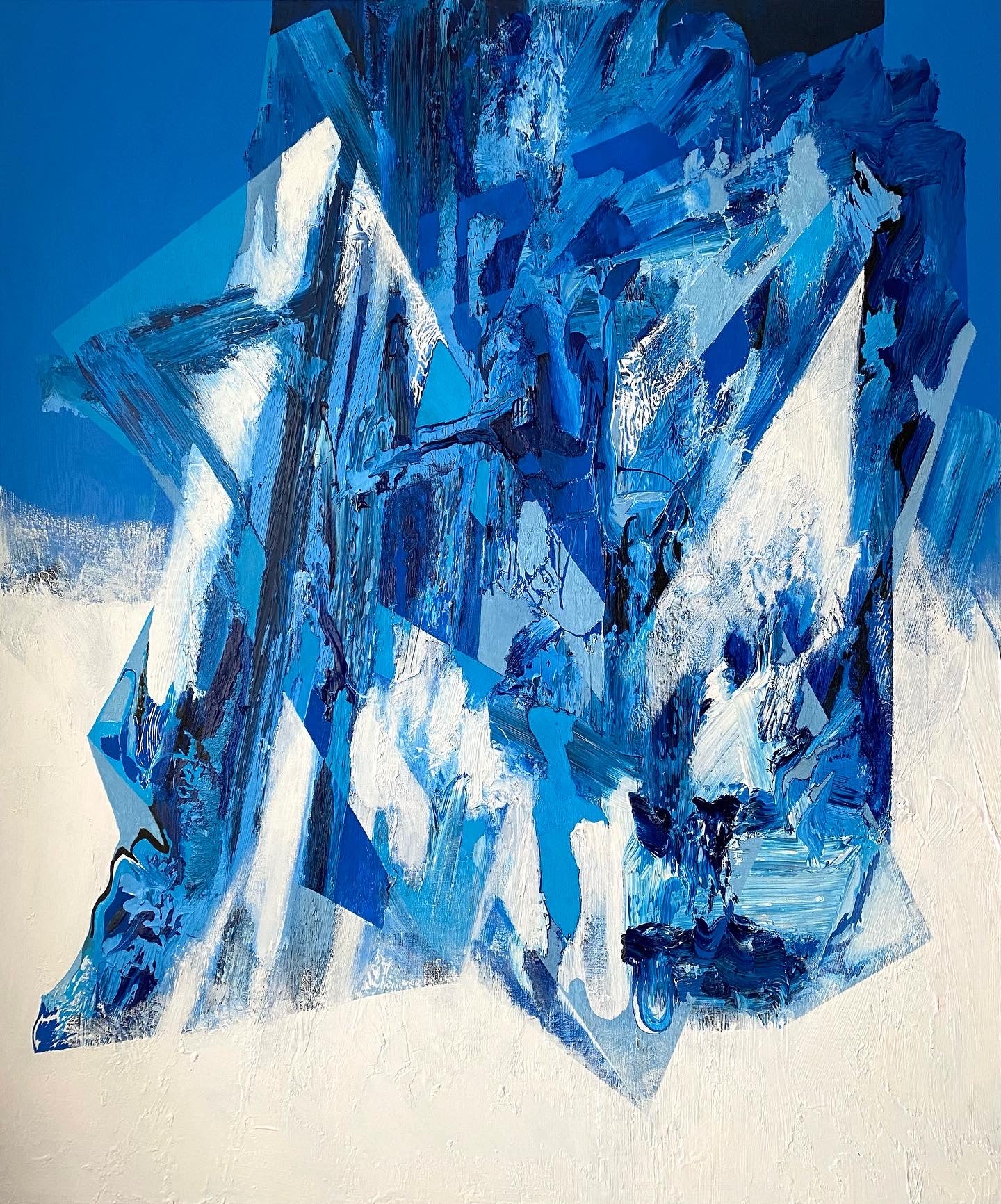 abstract mountain / glitch - painting