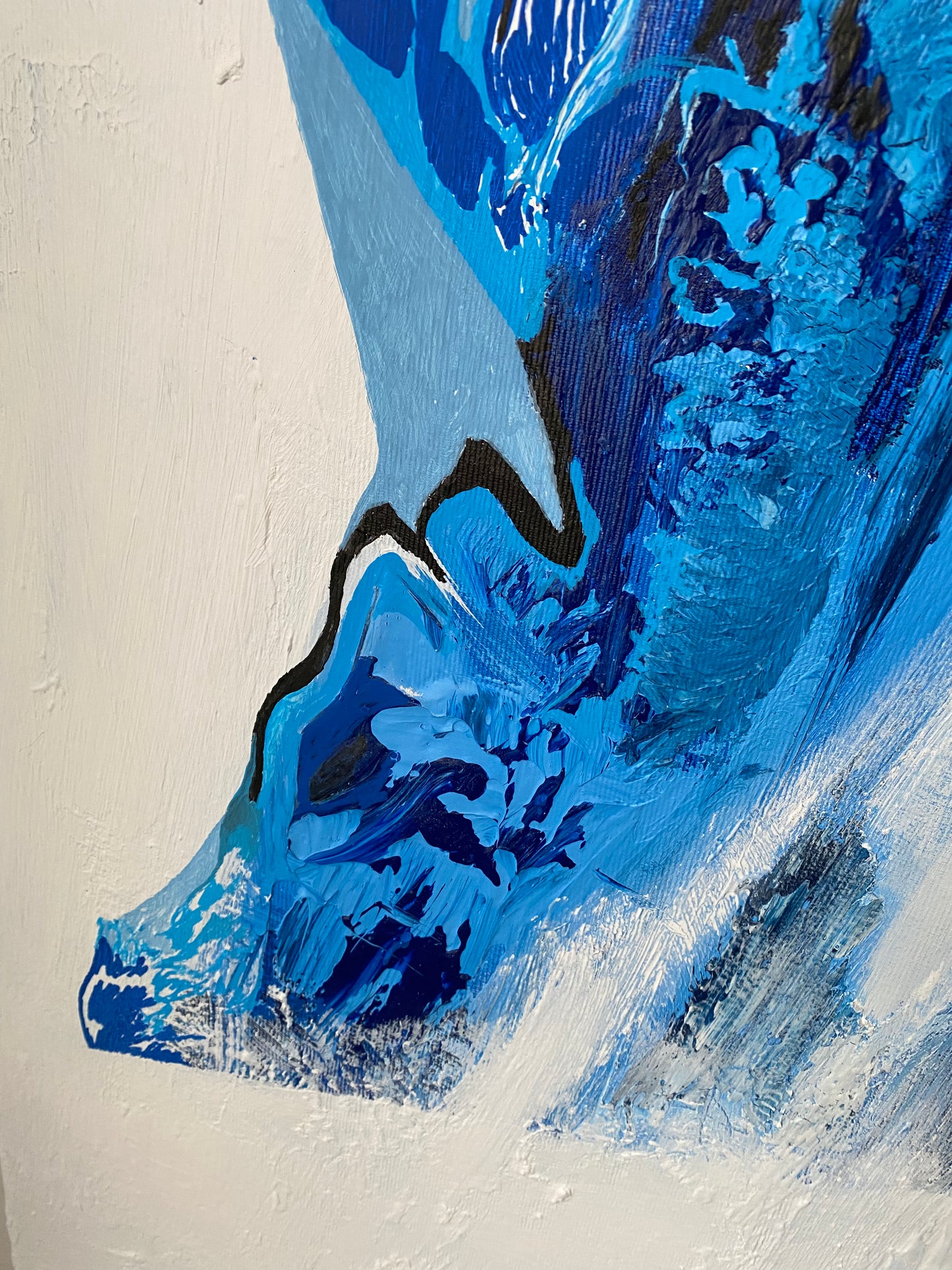 abstract mountain / glitch - painting