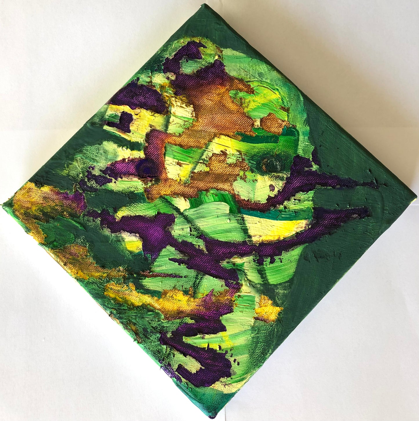 Green Face 13 - painting