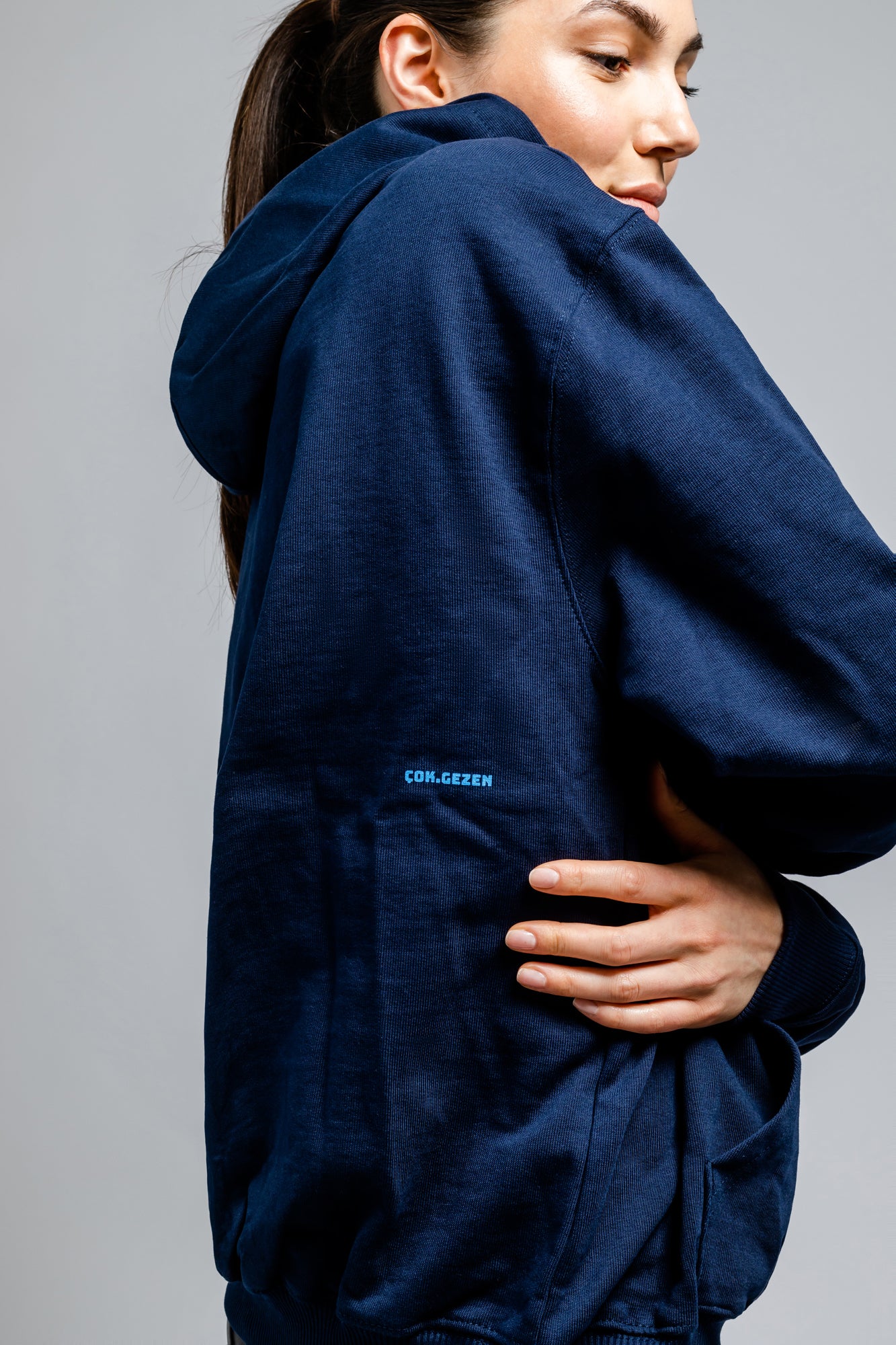oversized hoodie | blue diamond - organic cotton